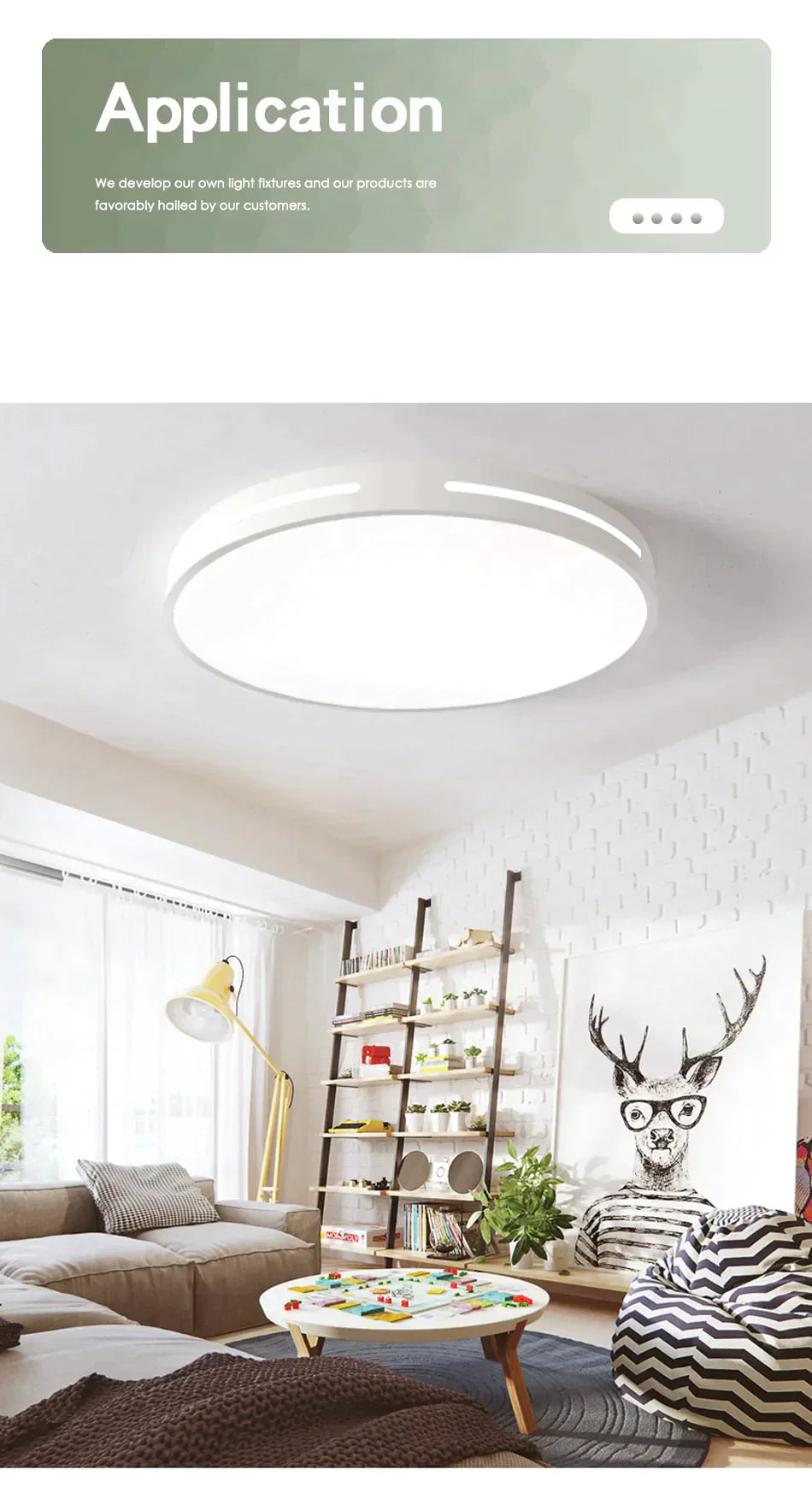 Leah -Modern Led Ceiling Light Lamp Lighting Fixture Surface Mount Flush Remote Control Dimmable 18W