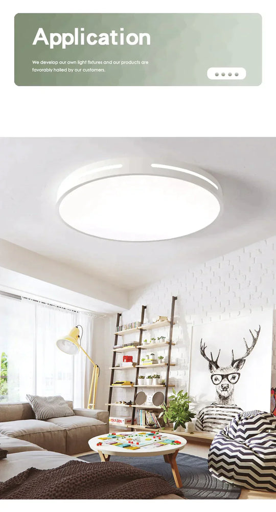 Leah -Modern Led Ceiling Light Lamp Lighting Fixture Surface Mount Flush Remote Control Dimmable 18W