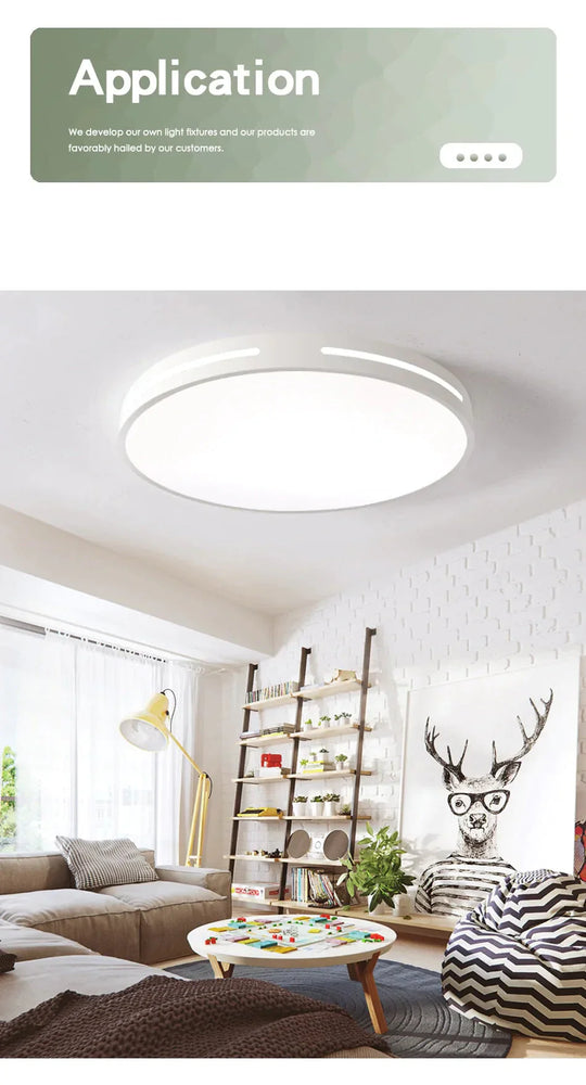 Leah -Modern LED Ceiling Light Lamp Lighting Fixture Surface Mount Flush Remote Control Dimmable 18W 48W Living Room Bedroom Balcony