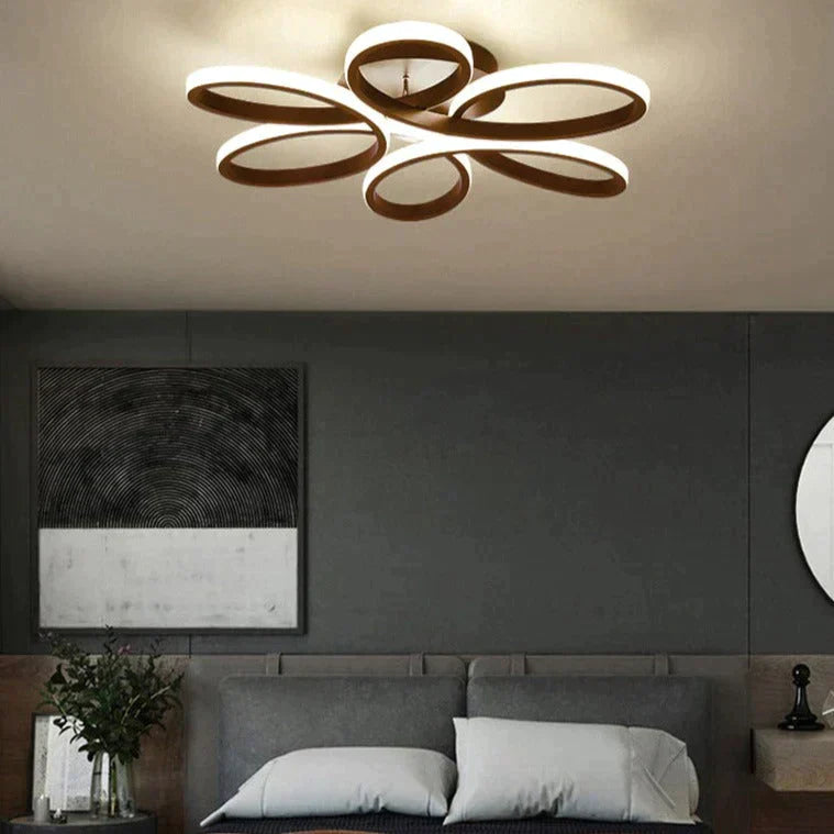 Led Ceiling Lamp Flower-Shaped Living Room Simple Study Hotel Light In The Bedroom