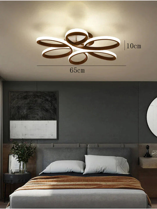 LED Ceiling Lamp Flower-shaped Living Room Lamp Simple Study Hotel Light In The Bedroom