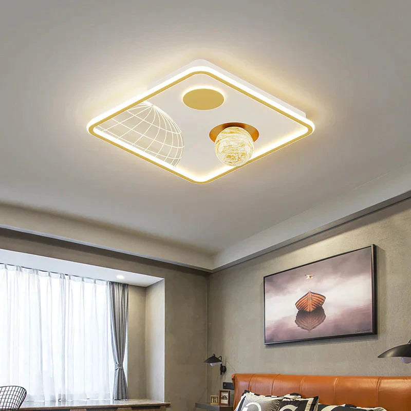 LED Ceiling Lamp Glass Living Room Lamp Dining Room Bedroom Modern Simple Lamp