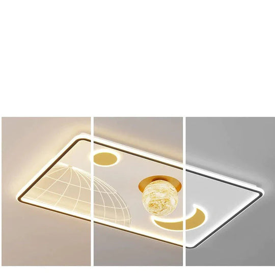 LED Ceiling Lamp Glass Living Room Lamp Dining Room Bedroom Modern Simple Lamp