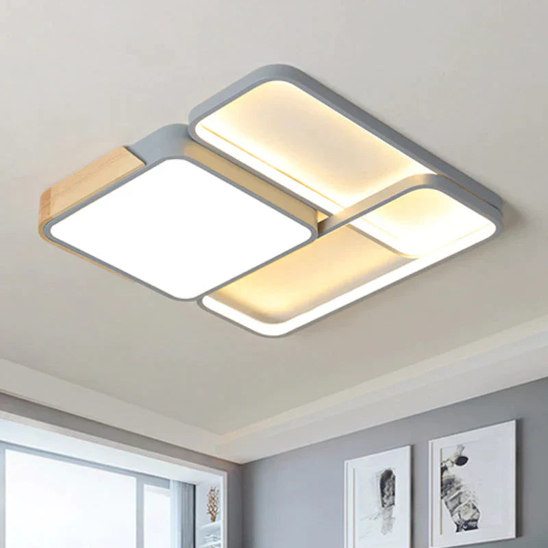 Led Ceiling Lamp Rectangular Light In The Bedroom Decoration Living Room Lamp