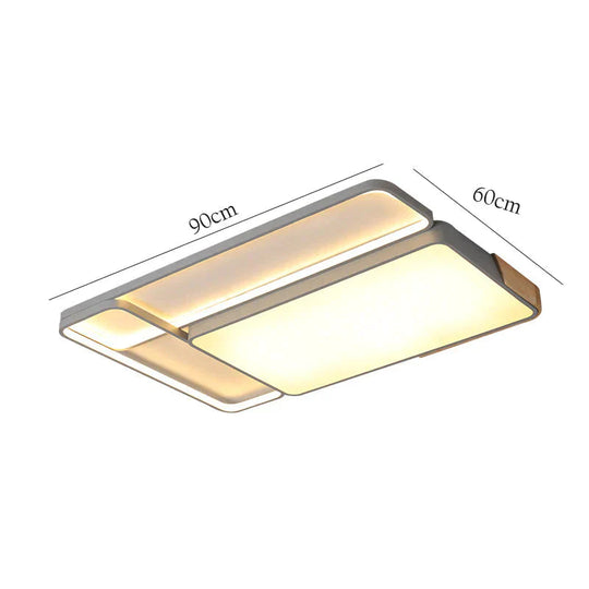 Led Ceiling Lamp Rectangular Light In The Bedroom Decoration Living Room Lamp