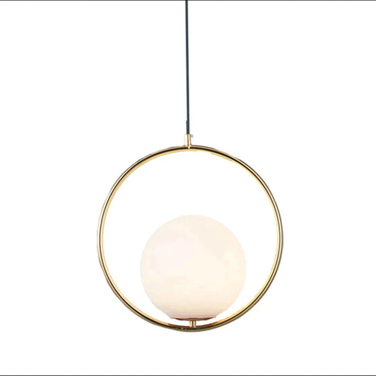 LED Creative Art Glass Ball Pendant Lights Modern Hanging Lamp E27 Black Gold Restaurant Bedroom Home Lighting Decorative