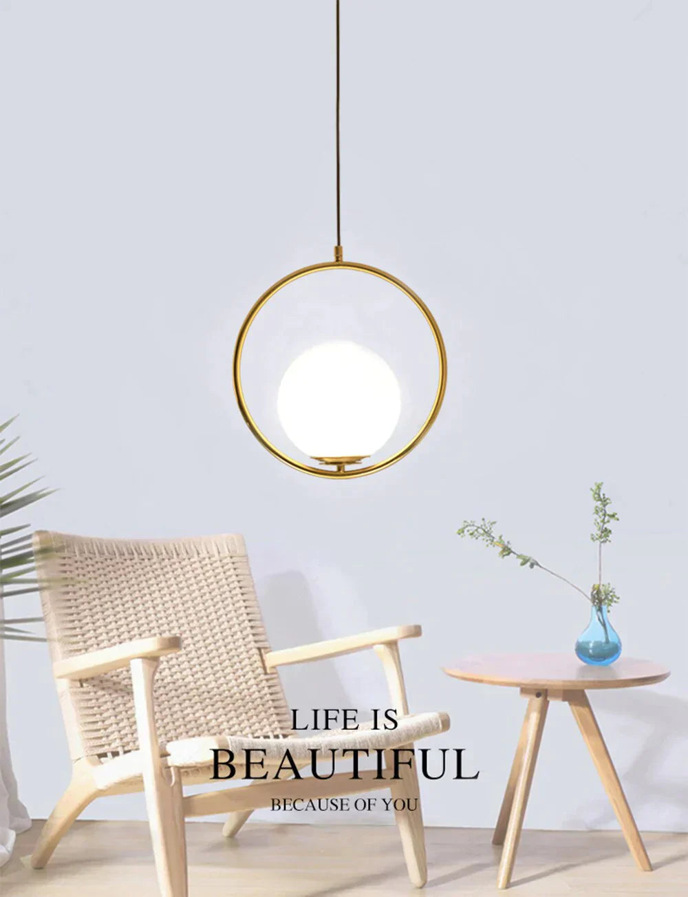 LED Creative Art Glass Ball Pendant Lights Modern Hanging Lamp E27 Black Gold Restaurant Bedroom Home Lighting Decorative