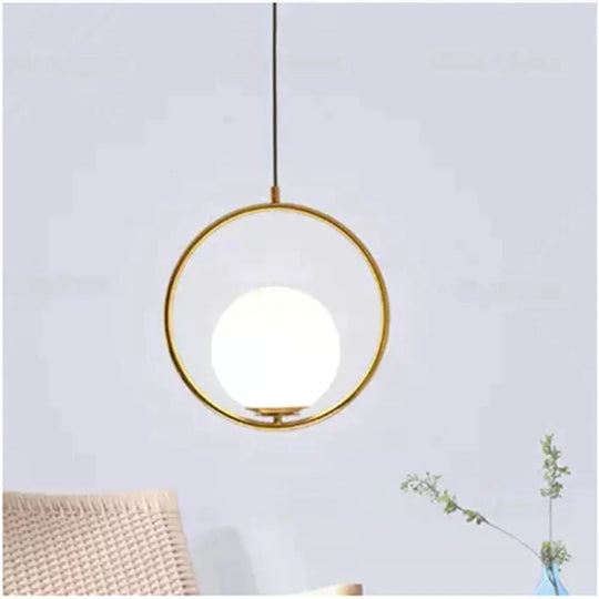 LED Creative Art Glass Ball Pendant Lights Modern Hanging Lamp E27 Black Gold Restaurant Bedroom Home Lighting Decorative