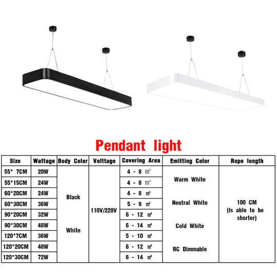 LED Modern Ceiling Light Lam Surface Mount Flush Panel Rectangle Lighting for home and Commercial Use