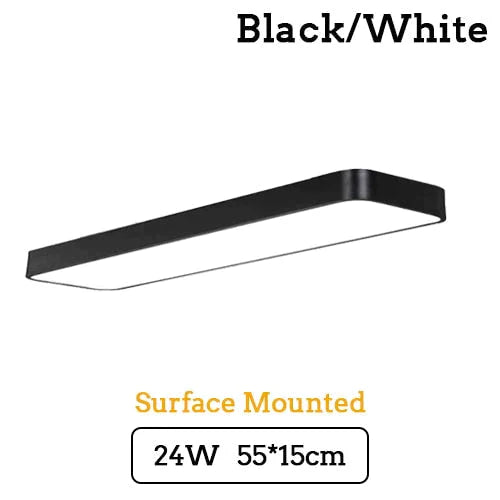 Led Modern Ceiling Light Lam Surface Mount Flush Panel Rectangle Lighting