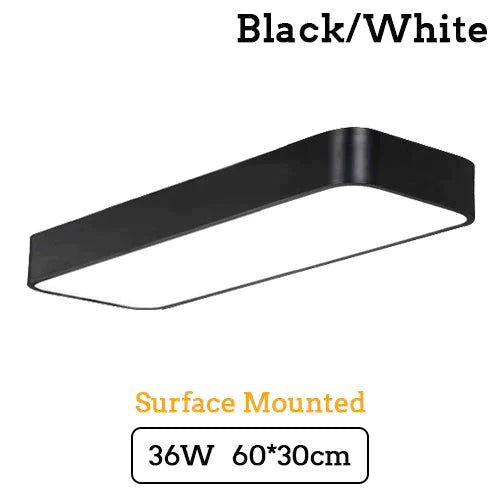 Led Modern Ceiling Light Lam Surface Mount Flush Panel Rectangle Lighting