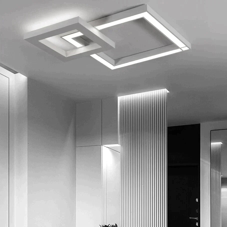 Led Modern Geometric Iron Acryl Black White Lamp.led Light.ceiling Lights.led Ceiling Lamp For Foyer