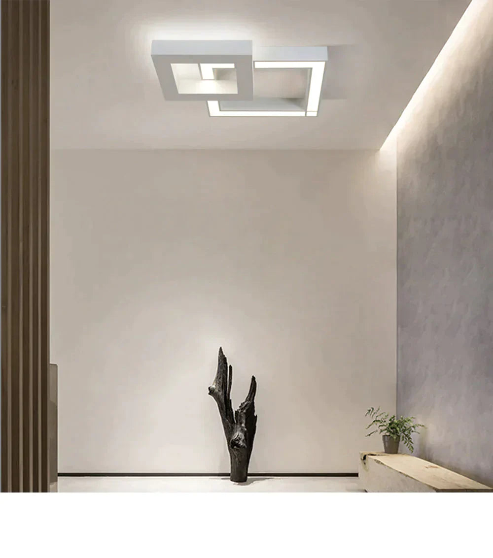 Led Modern Geometric Iron Acryl Black White Lamp.led Light.ceiling Lights.led Ceiling Lamp For Foyer