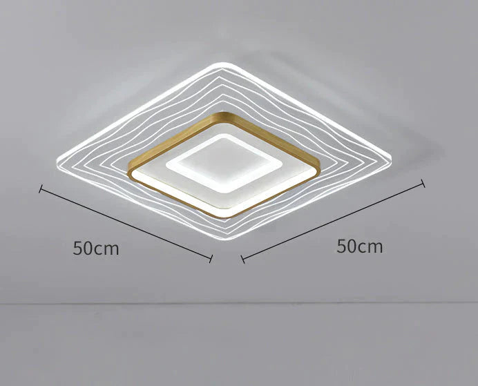 LED Modern Simple Circular Square Bedroom Dining Room Ceiling Lamp