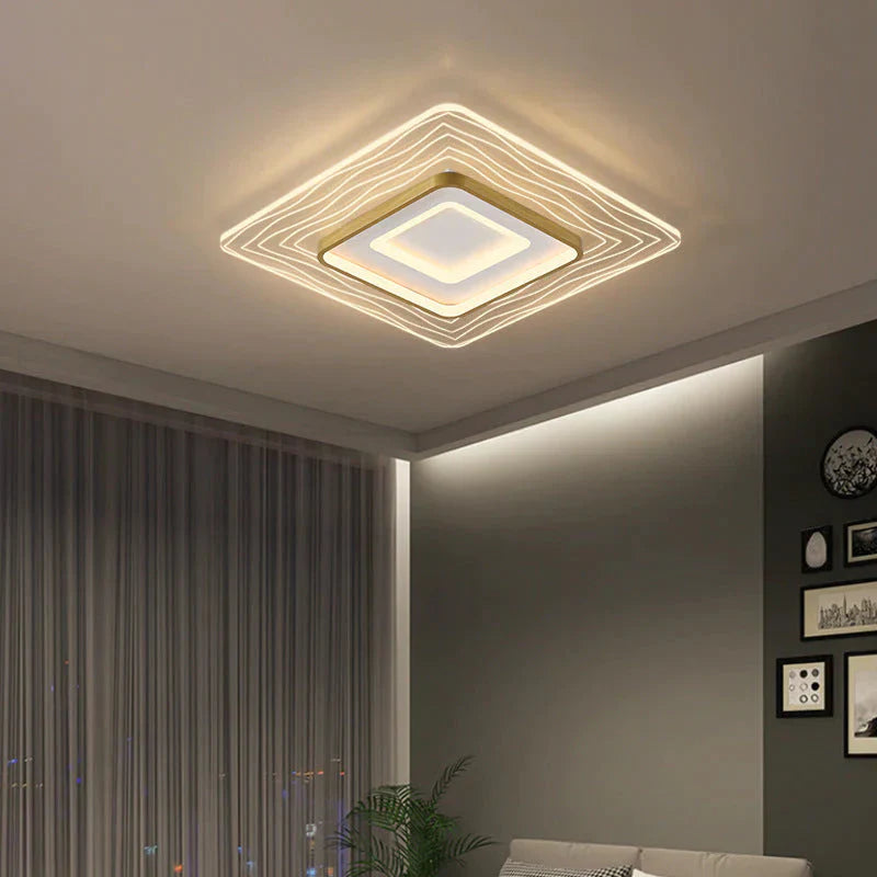 LED Modern Simple Circular Square Bedroom Dining Room Ceiling Lamp