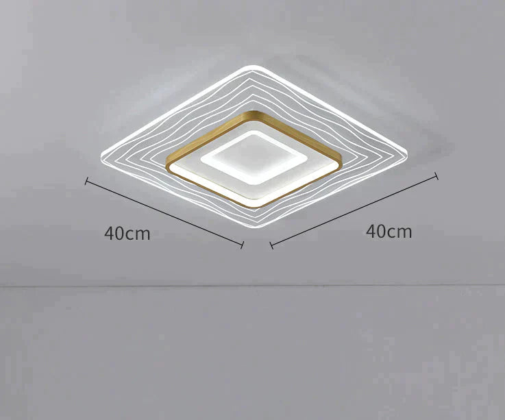 Led Modern Simple Circular Square Bedroom Dining Room Ceiling Lamp / Small White Light