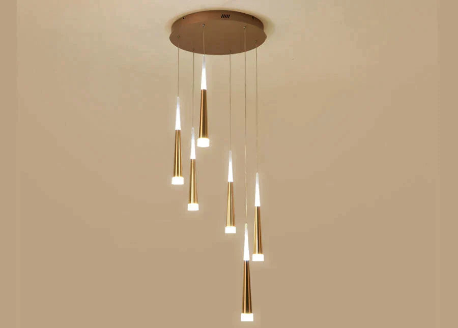 LED Simple Pendant Lights Gold Lamp For Living Room  Lustre Pendant Lights Pendant Ceiling Fixtures