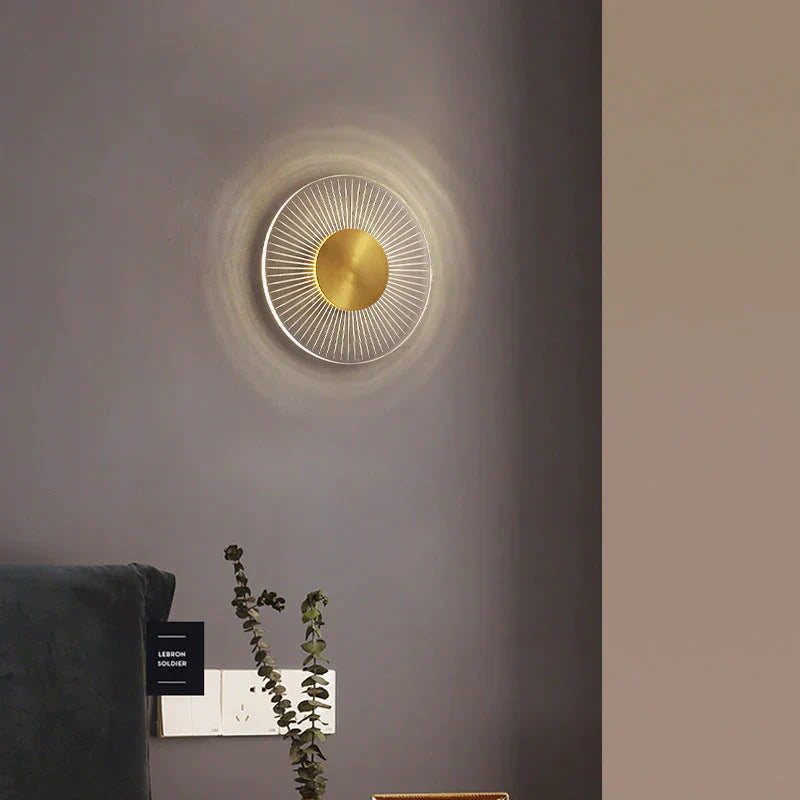 Light Luxury Modern Living Room Bedroom Copper Wall Lamp