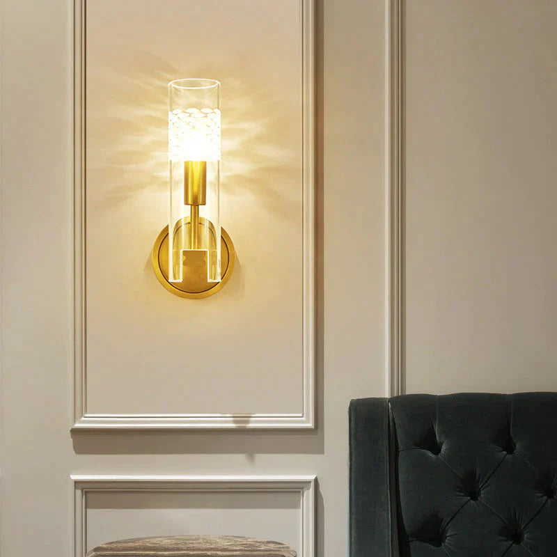 Light Luxury New Study Room Bedside Corridor Full Copper Wall Lamp