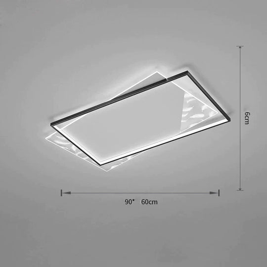 Living Room Lamp Led Light Luxury Modern Creative Feather Ceiling Lamp Rectangular Hall Lamp