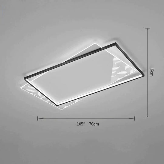 Living Room Lamp Led Light Luxury Modern Creative Feather Ceiling Lamp Rectangular Hall Lamp