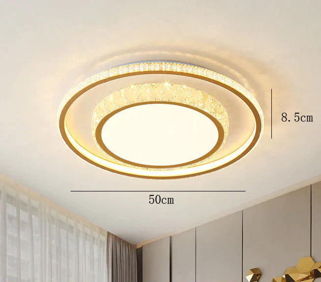 Living Room Lamp Simple Atmosphere Led Ceiling Crystal Bedroom