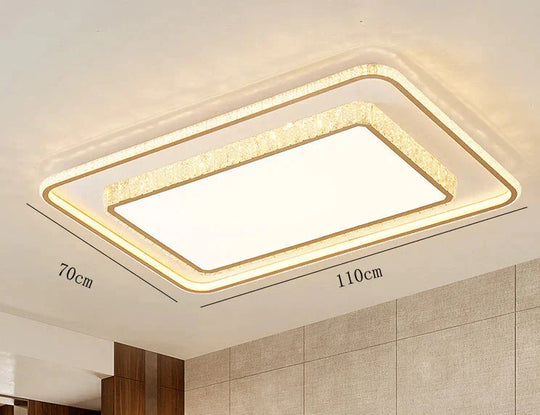 Living Room Lamp Simple Atmosphere LED Ceiling Crystal Bedroom Lamp