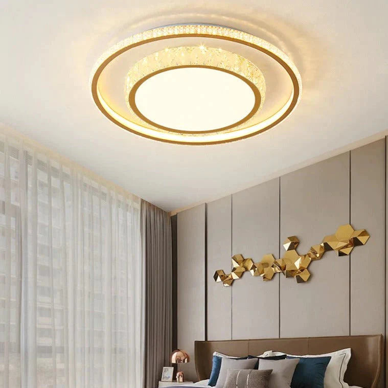 Living Room Lamp Simple Atmosphere LED Ceiling Crystal Bedroom Lamp