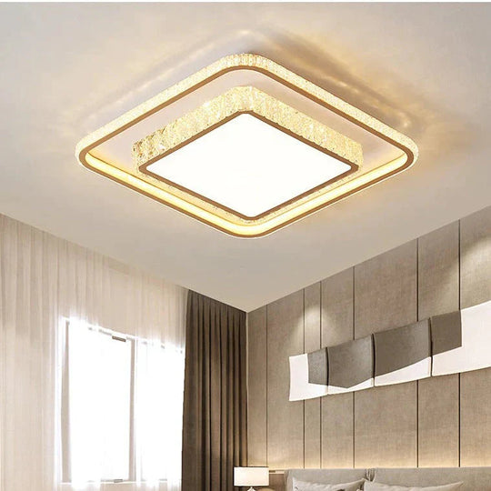 Living Room Lamp Simple Atmosphere LED Ceiling Crystal Bedroom Lamp