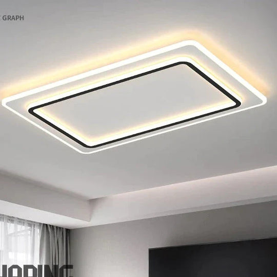 Living Room Lamps Modern Simple Atmosphere Rectangular Led Ceiling Lamp