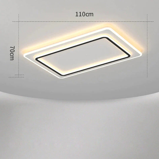 Living Room Lamps Modern Simple Atmosphere Rectangular Led Ceiling Lamp