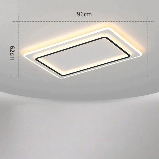 Living Room Lamps Modern Simple Atmosphere Rectangular Led Ceiling Lamp