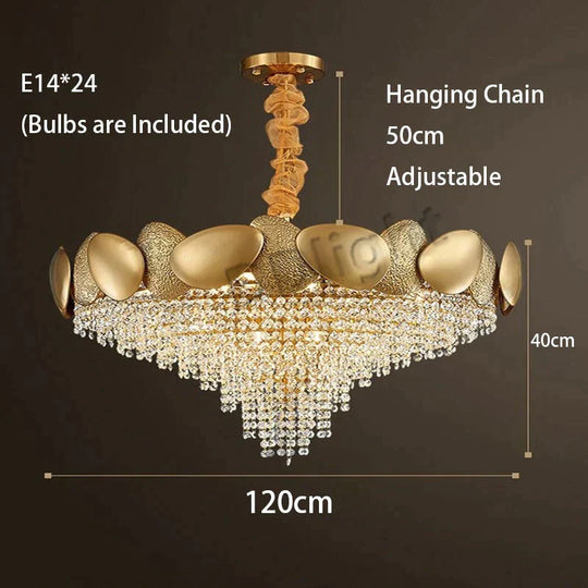 Lizzie - Crystal Luxury Tassels Led Ceiling Chandelier