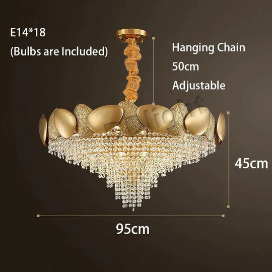 Lizzie - Crystal Luxury Tassels LED Ceiling Chandelier No