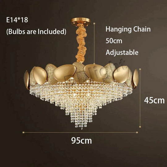 Lizzie - Crystal Luxury Tassels Led Ceiling Chandelier