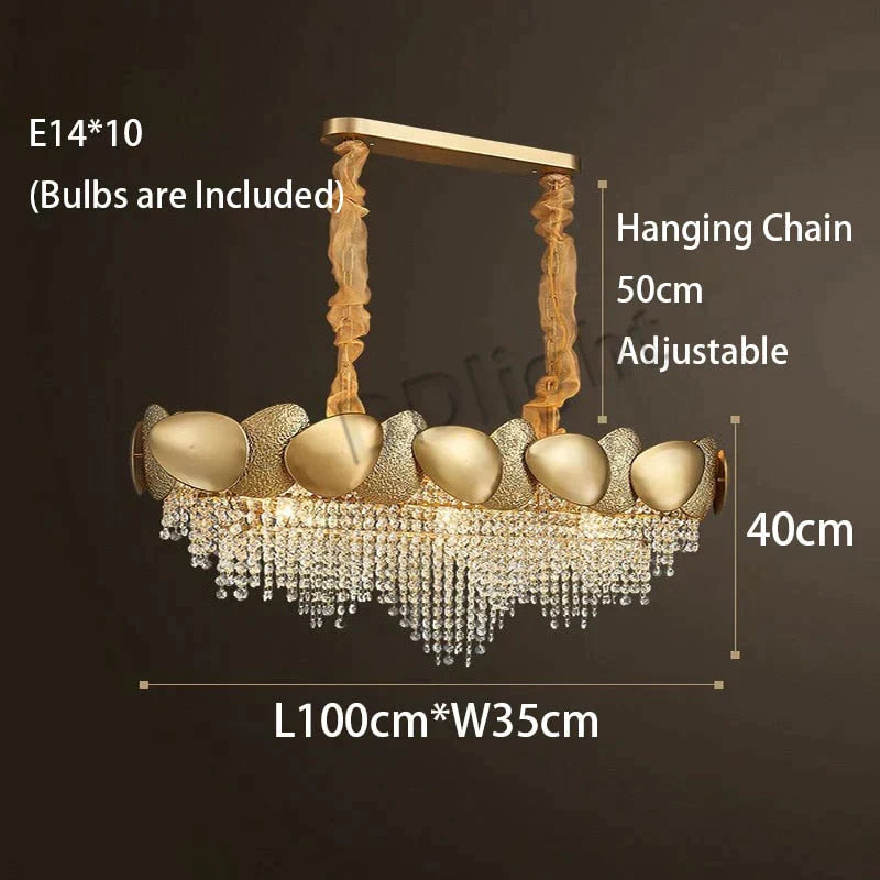 Lizzie - Crystal Luxury Tassels Led Ceiling Chandelier