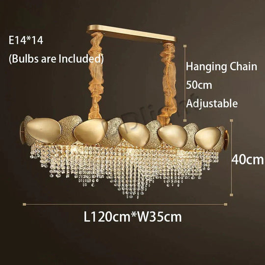 Lizzie - Crystal Luxury Tassels LED Ceiling Chandelier No