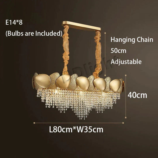 Lizzie - Crystal Luxury Tassels LED Ceiling Chandelier No