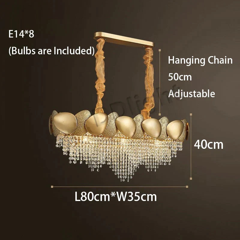 Lizzie - Crystal Luxury Tassels Led Ceiling Chandelier