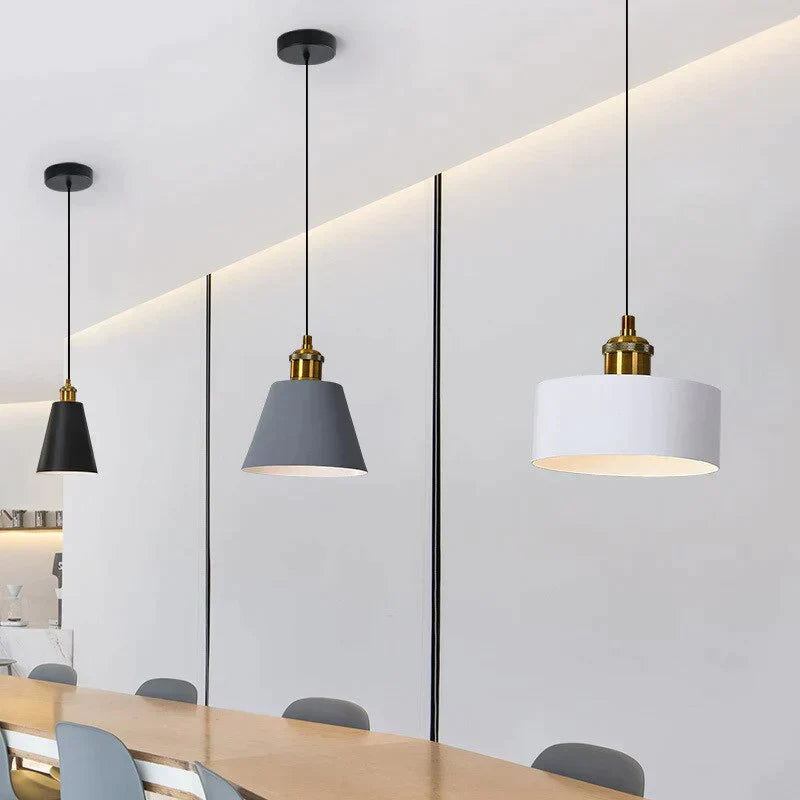 Loft Style aluminum Pendant Lights Minimalist Modern Hanging E27 Lampshade Decor Restaurant Light Fixtures