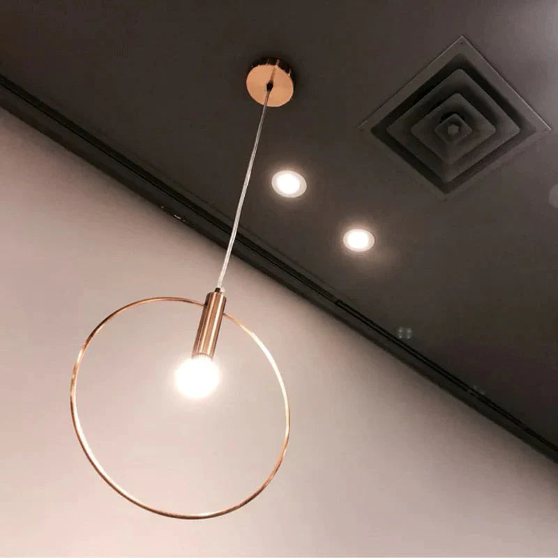 Luminaria Lustres E Pendentes Para Sala De Jantar Single Ring Pendant Lights Hanglamp Modern Industrial Decor Vintage Light