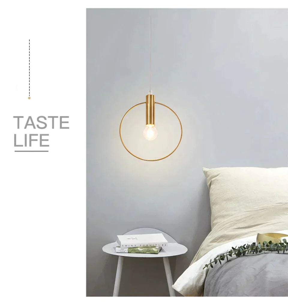 Luminaria Lustres E Pendentes Para Sala De Jantar Single Ring Pendant Lights Hanglamp Modern