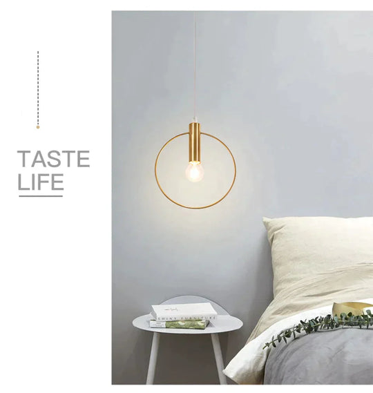 Luminaria Lustres E Pendentes Para Sala De Jantar Single Ring Pendant Lights Hanglamp Modern