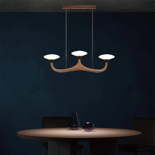 Luna - Modern Wood 3 Head Pendant Lamp