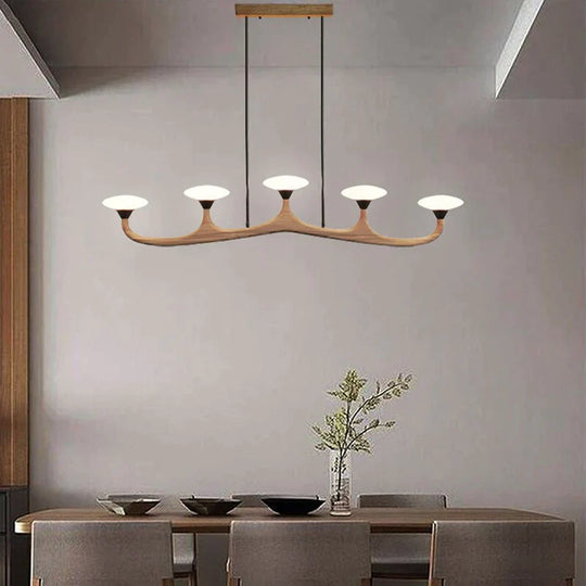 Luna - Modern Wood 3 Head Pendant Lamp