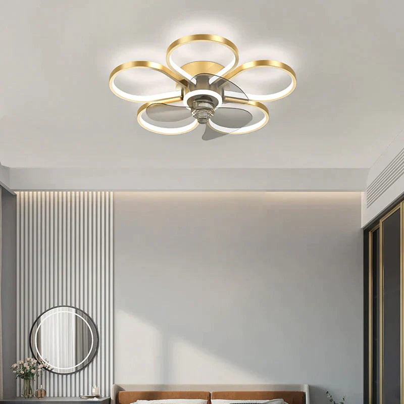 Luxury Ceiling Fan Lamp Bedroom Ultra-Thin Quiet Restaurant With Electric