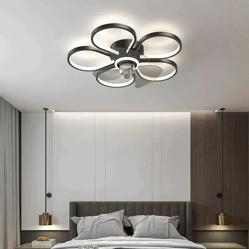 Luxury Ceiling Fan Lamp Bedroom Ultra-Thin Quiet Restaurant With Electric