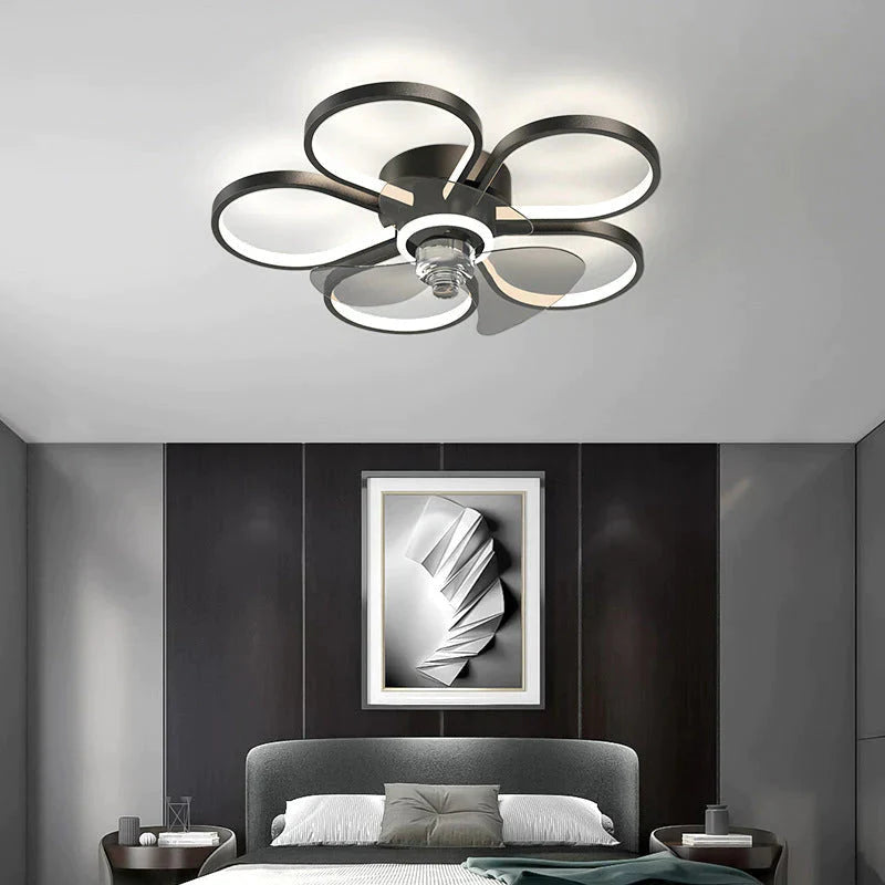 Luxury Ceiling Fan Lamp Bedroom Ultra-thin Quiet Restaurant Ceiling Lamp with Electric Fan