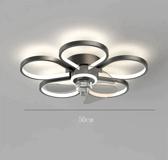 Luxury Ceiling Fan Lamp Bedroom Ultra-Thin Quiet Restaurant With Electric