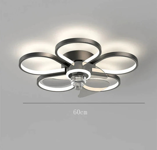 Luxury Ceiling Fan Lamp Bedroom Ultra-thin Quiet Restaurant Ceiling Lamp with Electric Fan